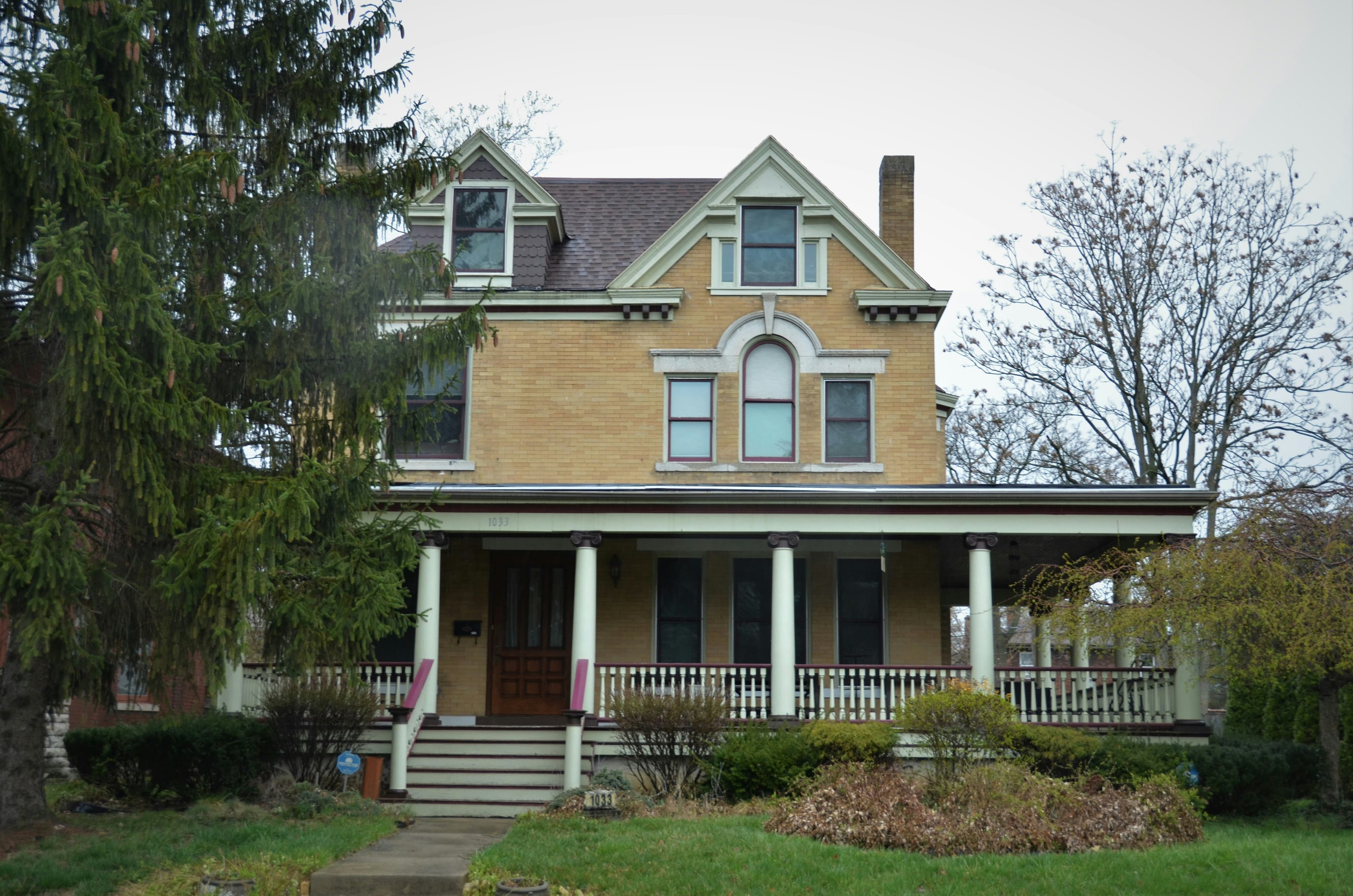 Antebellum style historic home porch